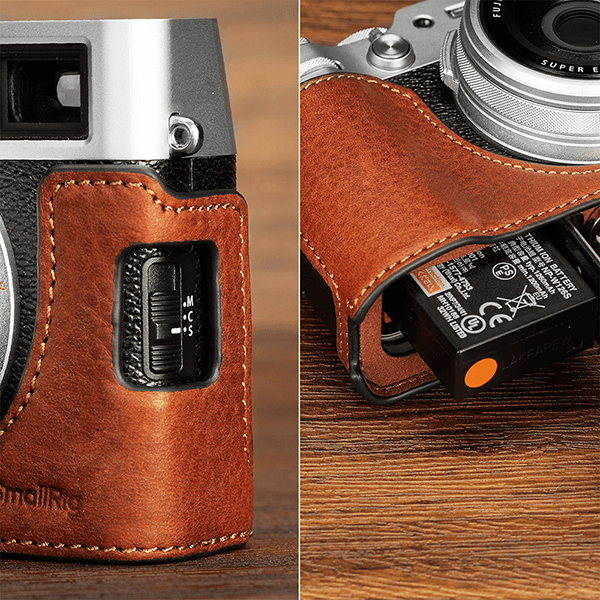 SmallRig Leder half case Set zu Fujifilm X100VI in braun