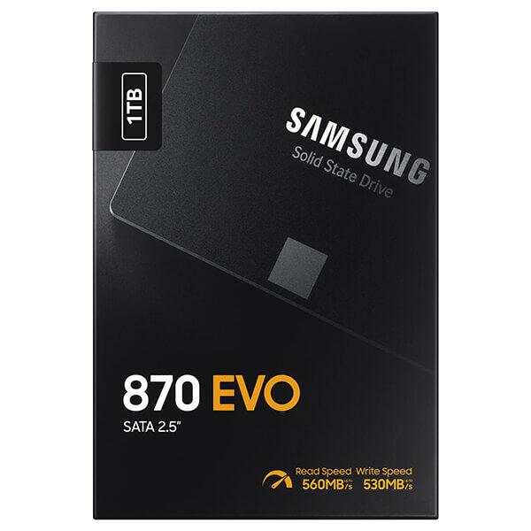 Samsung 870 EVO 1TB SSD with packaging