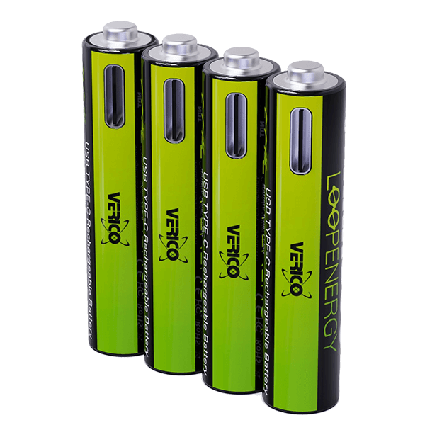 Rechargeable battery USB-C AAA batteries 900mWh Verico