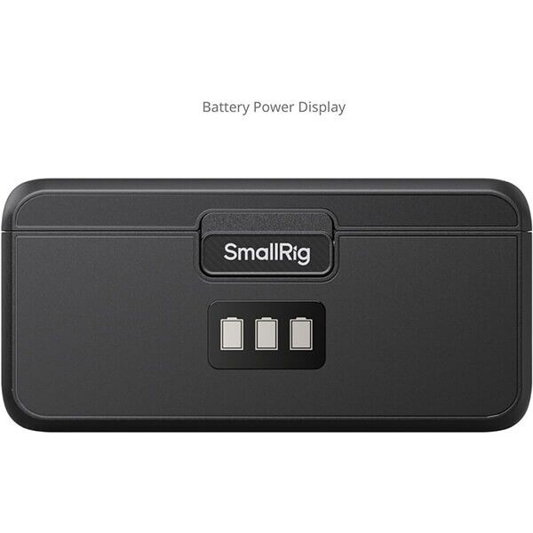 USB-C charging box with three batteries from SmallRig Front
