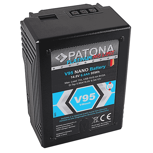 V-Mount Akku Patona Platinum Nano V95 mit 95Wh RED ARRI