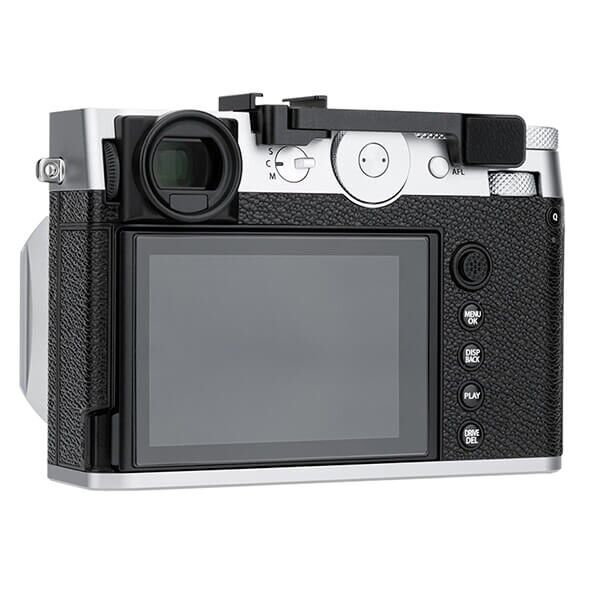 Fujifilm GFX100 mit montiertem Griff seitliche Ansicht