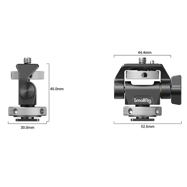 Smallrig Monitorhalterung zu Blitzschuh 2905B Abmessungen